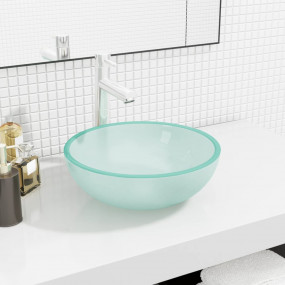 Basin Tempered Glass 13.8x4.7" Frosted