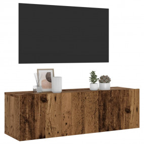 Wall Mounted TV Cabinet Old Wood 39.4x11.8x11.8" Engine...