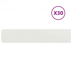 Lawn Edgings 30 pcs White 7.9x40.6" Cold-rolled Steel