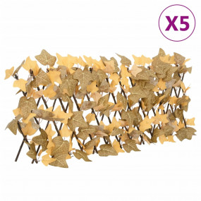 Artificial Maple Leaf Trellis Expandable Orange 5 pcs 7...