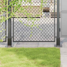 Post Bases Square 12 pcs Anthracite 2.40x2.40" Powder-c...