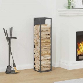 Firewood Rack Anthracite 9.8x9.8x39.4" Cold-rolled stee...