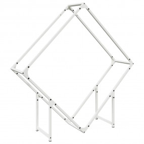 Firewood Rack White 39.4x9.8x39.4" Cold-rolled steel