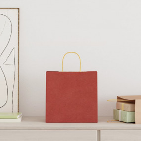 Paper Bags 50 pcs with Handles Red 26x17x25 cm