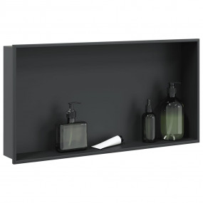 Shower Niche Matt Black 24.4x12.6x3.5" Stainless Steel