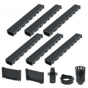 Drainage Channels 6 pcs Plastic 19.7 '