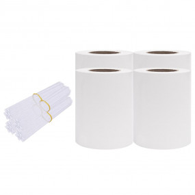 Patio Privacy Screens 4 pcs PVC 114.8x0.6' White