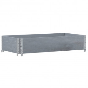 Pallet Collar Grey 39.4x19.7" Solid Wood Pine