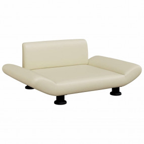 Dog Bed Cream 70x45 x 11.0 " Faux Leather