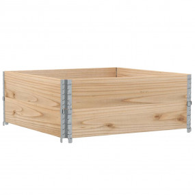 Pallet Collars 2 pcs 39.4x39.4" Solid Wood Pine