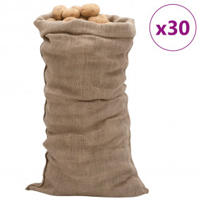 Jute Sacks 30 pcs 25.6x53.1" 100% Jute 220 gsm