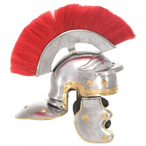Roman Soldier Helmet Antique Replica LARP Silver Steel