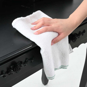 Cleaning Cloths 50 pcs White with Green Stripes 19.7x23...