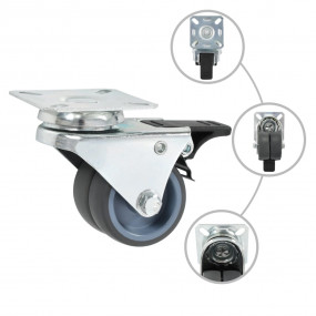 8 pcs Twin-wheel Swivel Casters 1.97 " (2x143439)