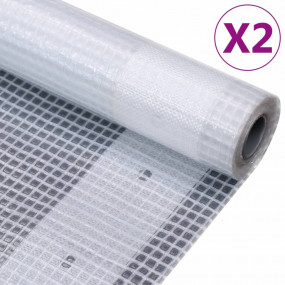 Leno Tarpaulins 2 pcs 2.84 oz/ft 6.6x32.8' White (2x455...