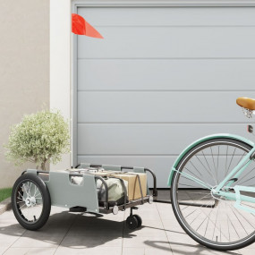 Bike Trailer Grey Oxford Fabric and Iron