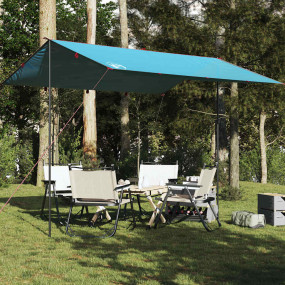 Camping Tarp Blue 141.7x115.7" Waterproof