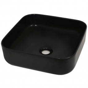 Basin Ceramic Square Black 15.0x15.0x5.3"