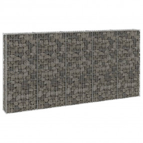 Gabion Wall with Covers Galvanized Steel 118.1x11.8x59....