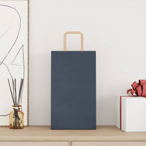 Paper Bags 250 pcs with Handles Blue 21x11x36 cm