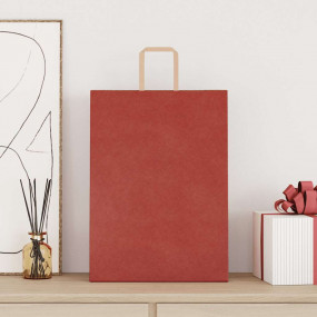 Paper Bags 250 pcs with Handles Red 32x17x44 cm