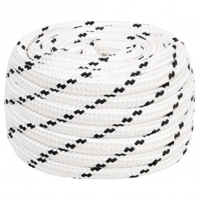 Braided Boat Rope White 0.79 "x164.0 ' Polyester