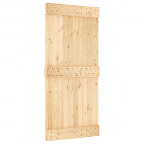 Sliding Door with Hardware Set 37.4x82.7" Solid Wood Pi...