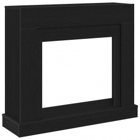 Fireplace Surround Black Oak 39.4x11.8x34.4" Engineered...