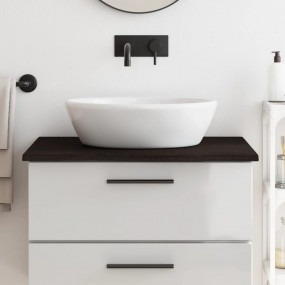 Bathroom Countertop Dark Brown 31.5x23.6x0.8" Treated S...