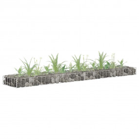 Gabion Raised Bed Silver Galvanized steel Large