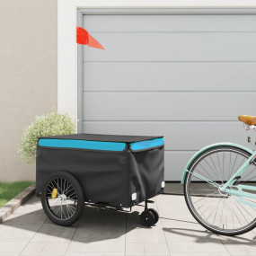 Bike Trailer Black and Blue 99.2 lb Iron