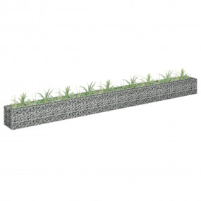Gabion Raised Bed Silver Galvanized steel Large