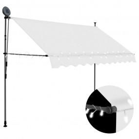 Retractable Awning Cream Polyester with PU coating, Ste...