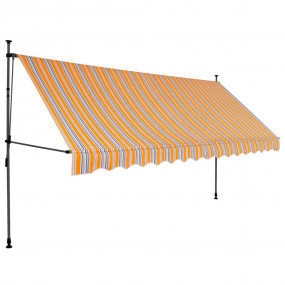 Retractable Awning Yellow and Blue