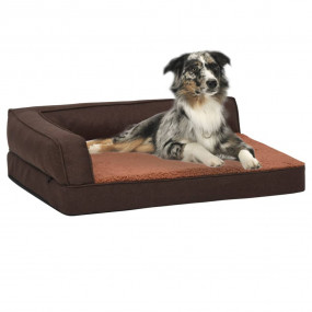Dog Bed Mattress Brown 100% Polyester, Fleece 23.6 x 16...