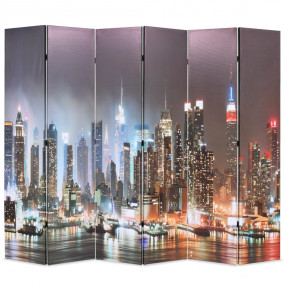 Folding Room Divider 89.8x66.9" New York by Night