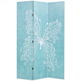 Folding Room Divider 47.2x66.9" Butterfly Blue