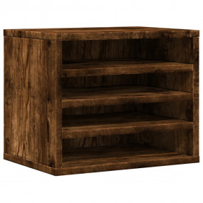 Desk Organizer Smoked Oak 14.2x10.2x11.6" Engineered wo...