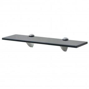 Floating Shelf Black Tempered safety glass, Zinc alloy