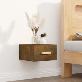 Wall-mounted Bedside Cabinet Smoked Oak 13.8x13.8x7.9"