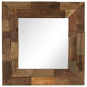 Mirror Various shades of brown Solid reclaimed wood, gl...