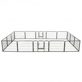 Dog Playpen Black Powder-coated steel