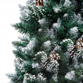 Christmas Tree Green and white PVC, Steel, Plastic 7ft