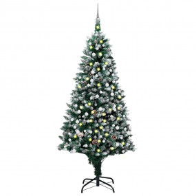 Christmas Tree Green and white PVC, steel, plastic 94.5...