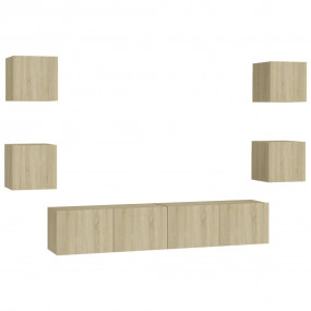 TV Cabinet Sonoma Oak Engineered Wood Sonoma Oak TV Cab...