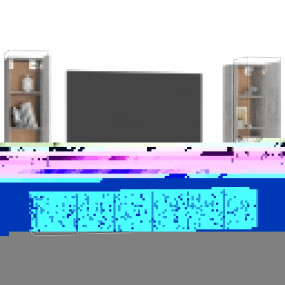 TV Cabinet Concrete Grey Engineered Wood Medium TV Cabi...