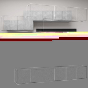 TV Cabinet Set Set of 7 Concrete Grey Engineered Wood L...