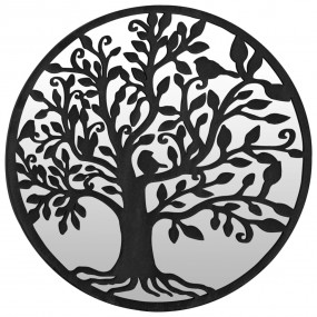 Mirror Black Iron, Glass 15.7 in Decorative Inlays Mirr...