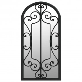 Mirror Black Iron, Glass 27.6 x 11.8 in Decorative Inla...