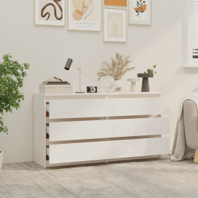 Bedside Cabinet Set of 2 White Solid pine wood Bedside ...